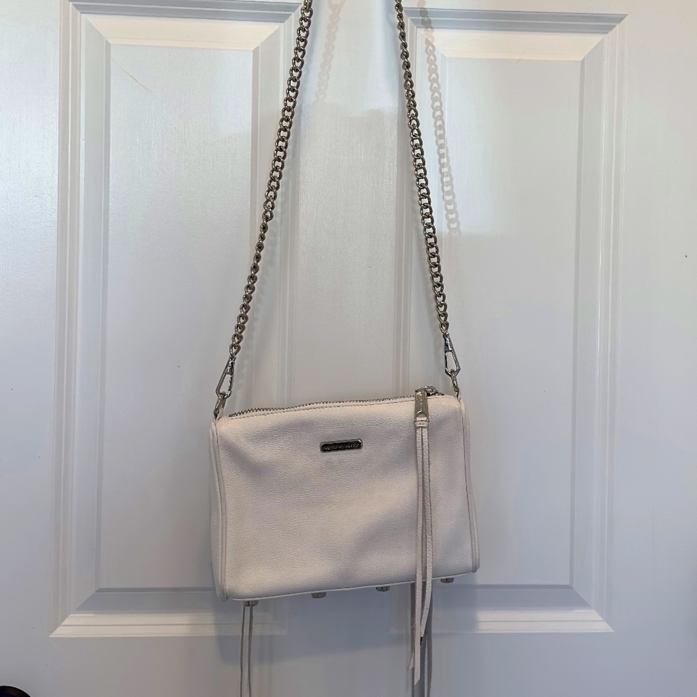 White Rebecca Minkoff Zipper Crossbody